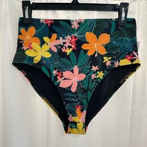 Floral High-Waisted Bikini Bottom